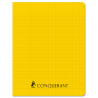 CAHIER PP JAUNE 17X22 96P SEYES 70G PIQURE